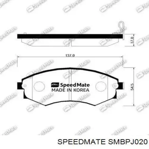 SM-BPJ020 Speedmate pastillas de freno traseras