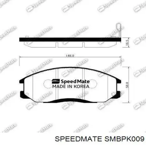 SM-BPK009 Speedmate pastillas de freno delanteras