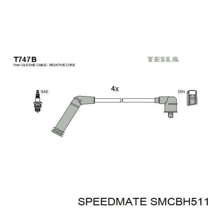 SMCBH511 Speedmate juego de cables de encendido