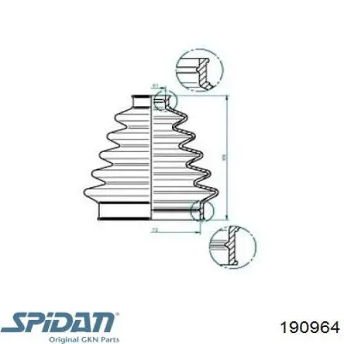  Fuelle, árbol de transmisión delantero exterior para Audi 200 44, 44Q