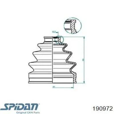 190972 GKN-Spidan fuelle, árbol de transmisión delantero exterior