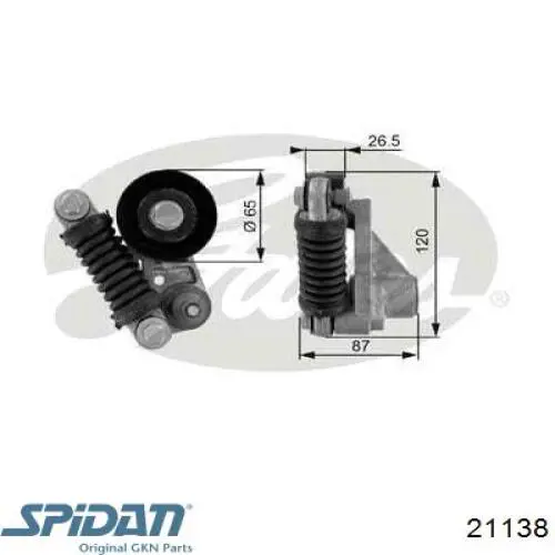 21138 GKN-Spidan fuelle, árbol de transmisión delantero exterior