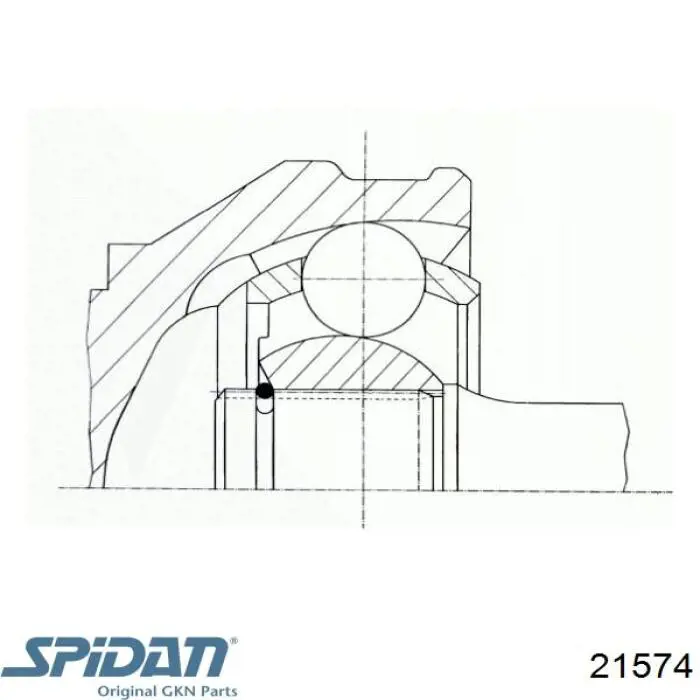 21574 GKN-Spidan junta homocinética exterior delantera