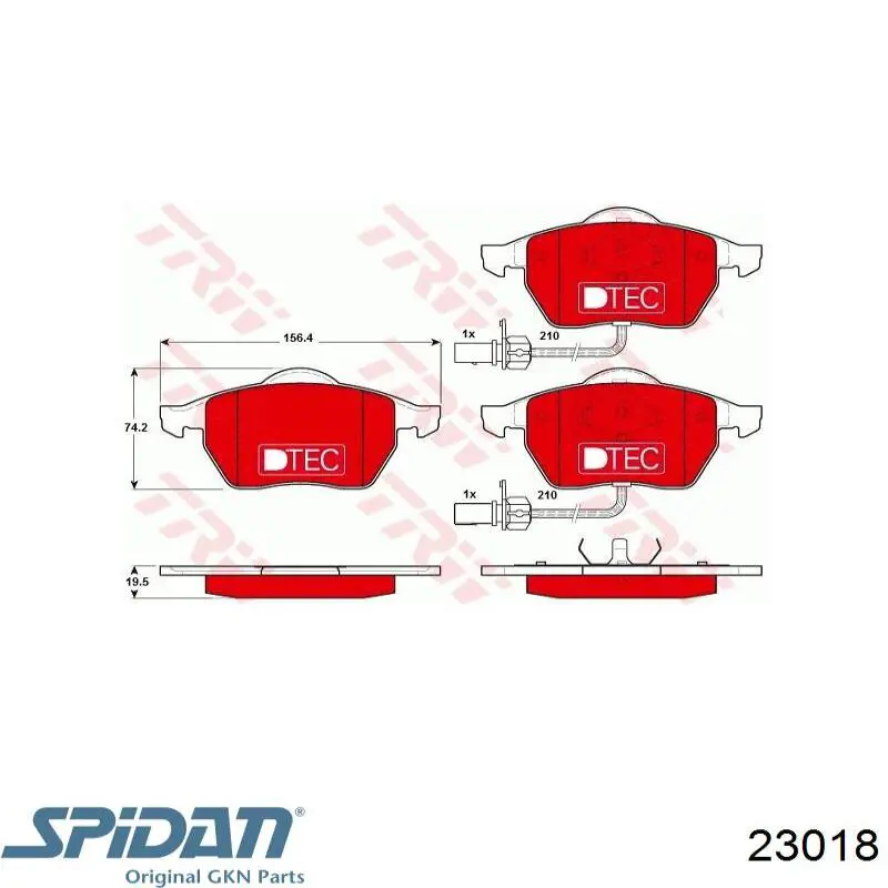 23018 GKN-Spidan fuelle, árbol de transmisión trasero exterior