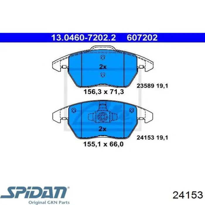 24153 GKN-Spidan árbol de transmisión delantero derecho