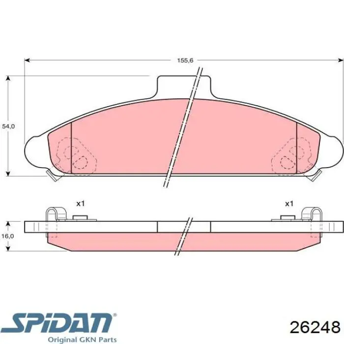 26248 GKN-Spidan fuelle, árbol de transmisión exterior derecho