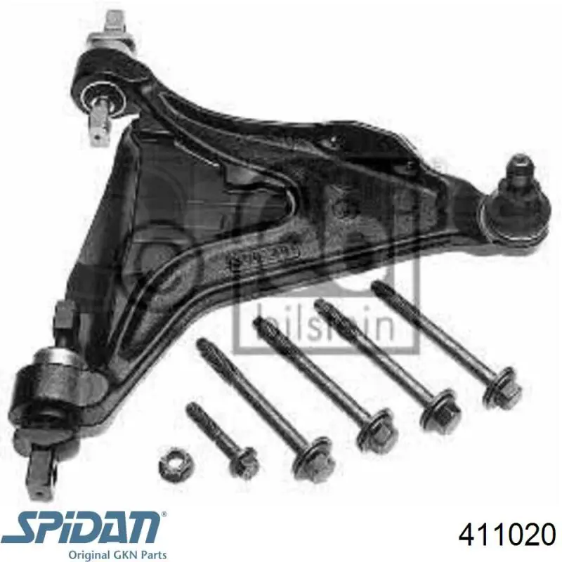 411020 GKN-Spidan silentblock de suspensión delantero inferior