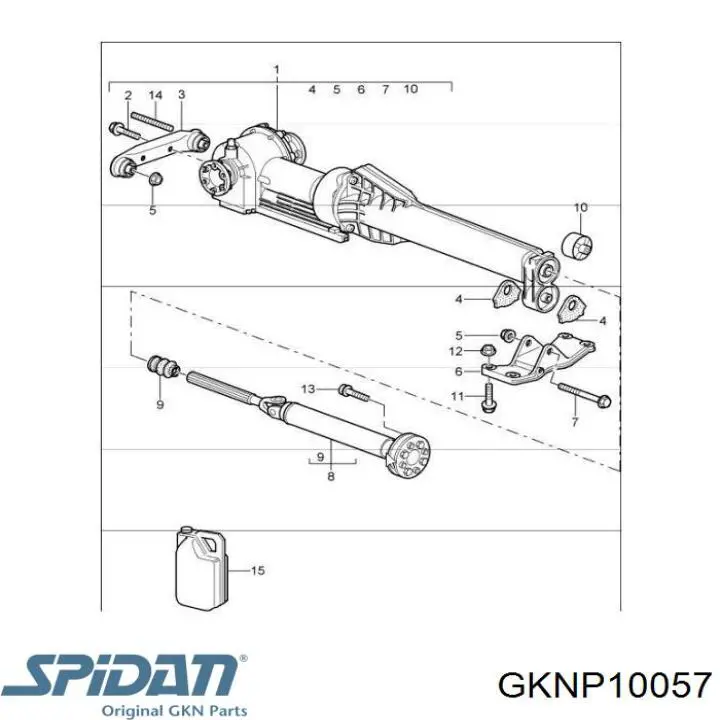  Árbol cardán, eje delantero para Audi Q7 4LB