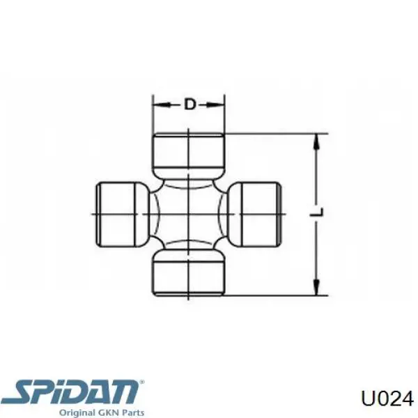 U024 GKN-Spidan cruceta de árbol de cardán trasero