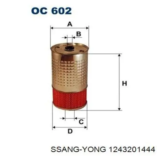 1243201444 Ssang Yong soporte amortiguador delantero