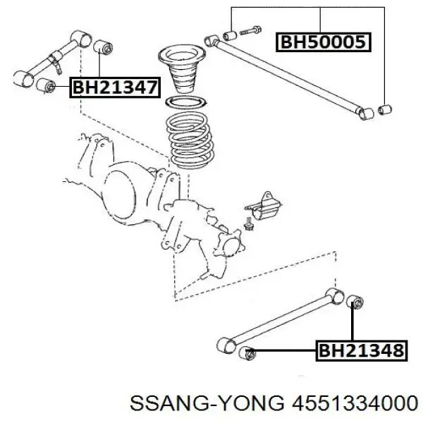  Suspensión, brazo oscilante, eje trasero, inferior para Lexus LX URJ201