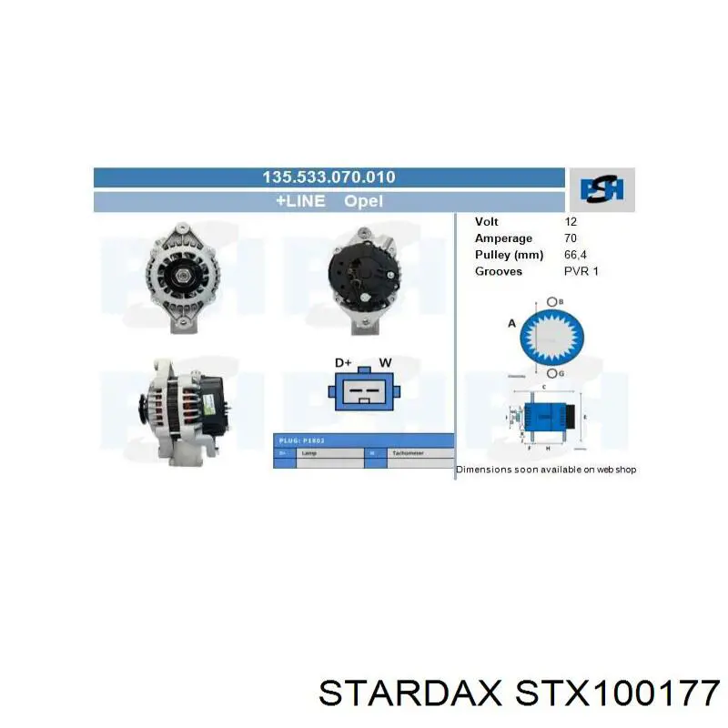 STX100177 Stardax alternador