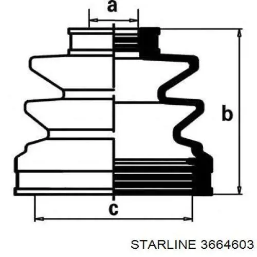 36.64.603 Starline junta homocinética exterior delantera