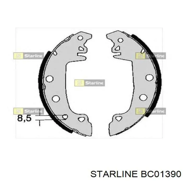 BC 01390 Starline zapatas de frenos de tambor traseras