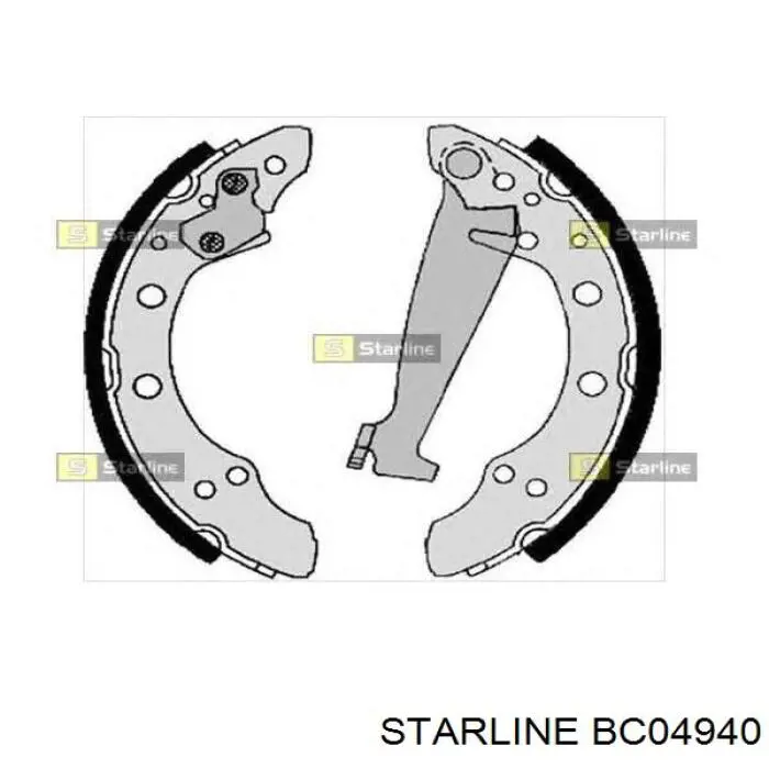 BC 04940 Starline zapatas de frenos de tambor traseras