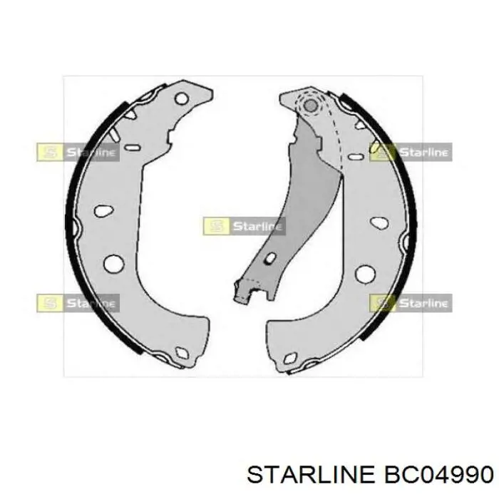 BC 04990 Starline zapatas de frenos de tambor traseras