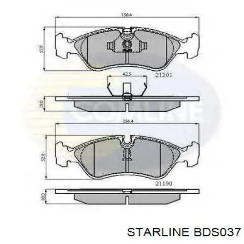 BD S037 Starline pastillas de freno delanteras