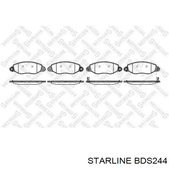 BD S244 Starline pastillas de freno delanteras