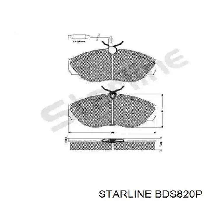 BD S820P Starline pastillas de freno delanteras