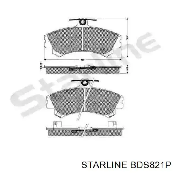 BD S821P Starline pastillas de freno delanteras