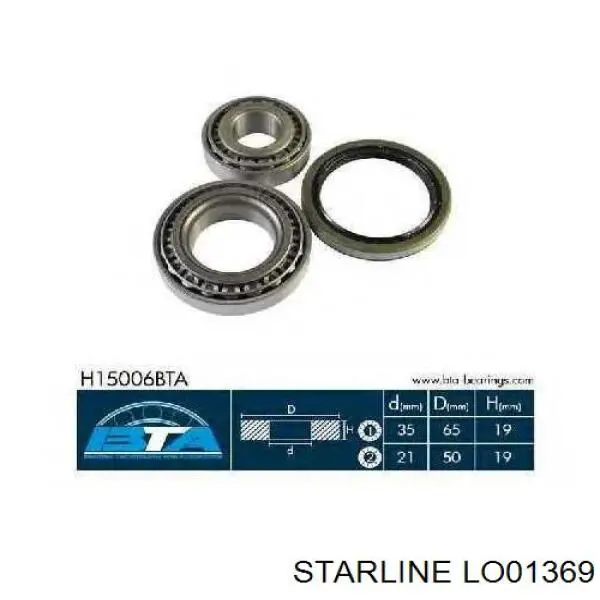 LO 01369 Starline cojinete de rueda delantero