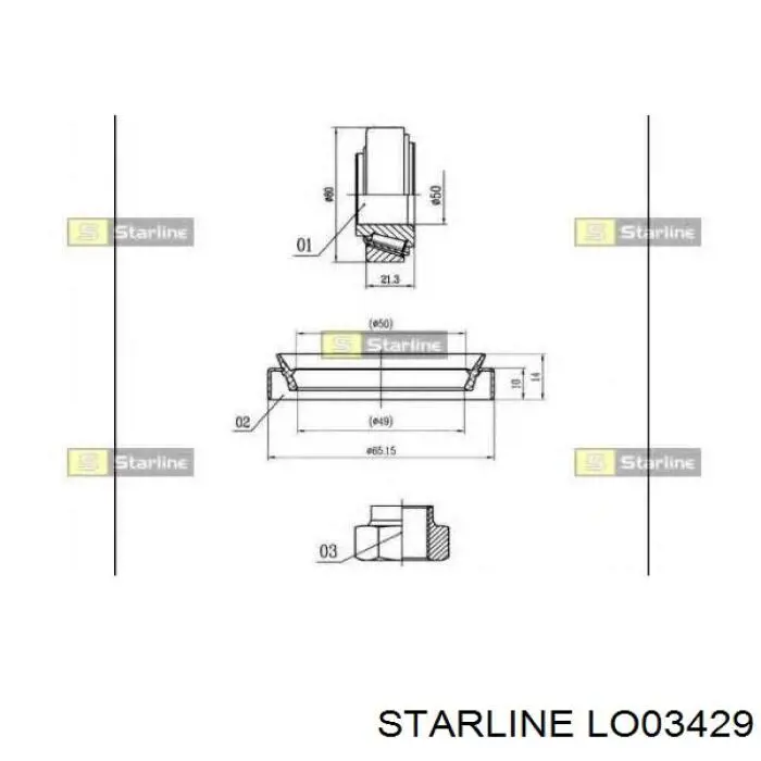 LO 03429 Starline cojinete de rueda trasero