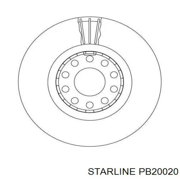 PB 20020 Starline freno de disco delantero