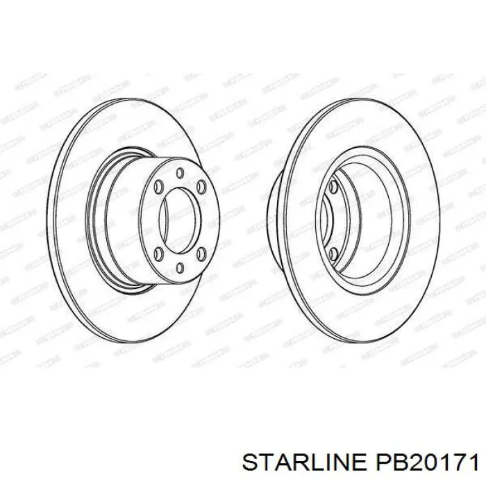 PB 20171 Starline freno de disco delantero