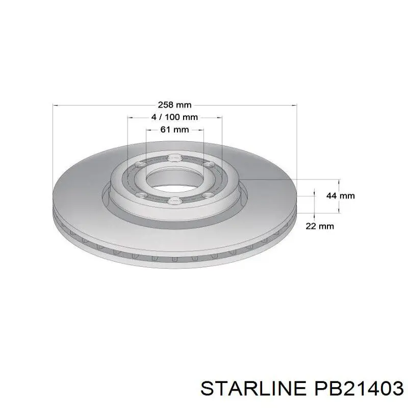 PB 21403 Starline freno de disco delantero