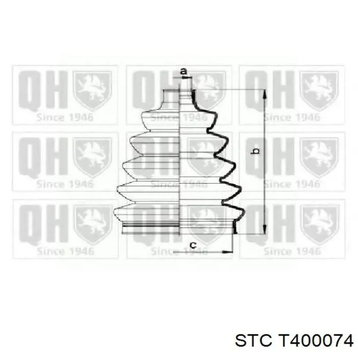 T400074 STC fuelle, árbol de transmisión delantero interior