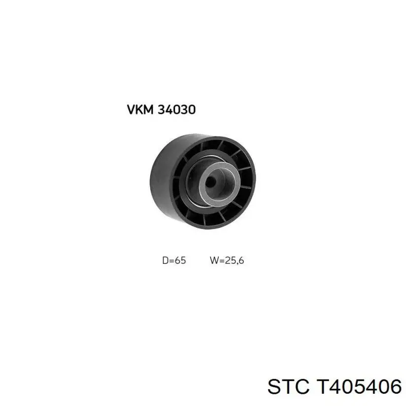 T405406 STC polea inversión / guía, correa poli v