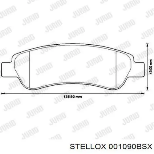 001090BSX Stellox pastillas de freno delanteras