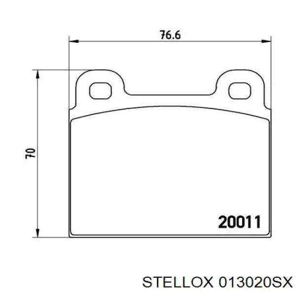 013020SX Stellox pastillas de freno delanteras