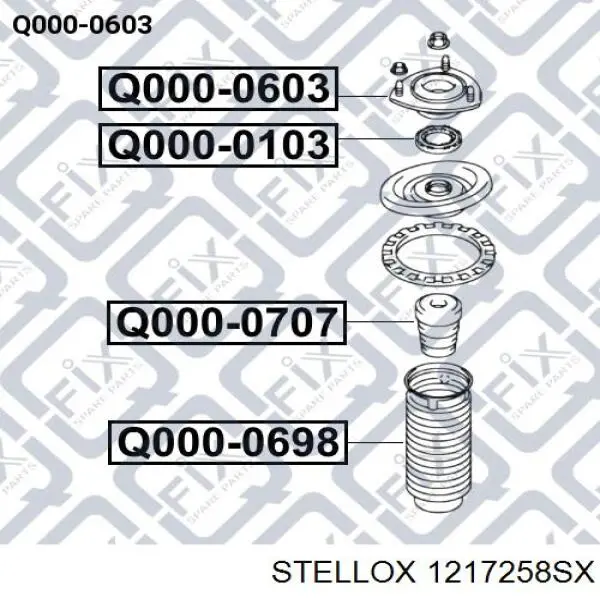 12-17258-SX Stellox soporte amortiguador delantero