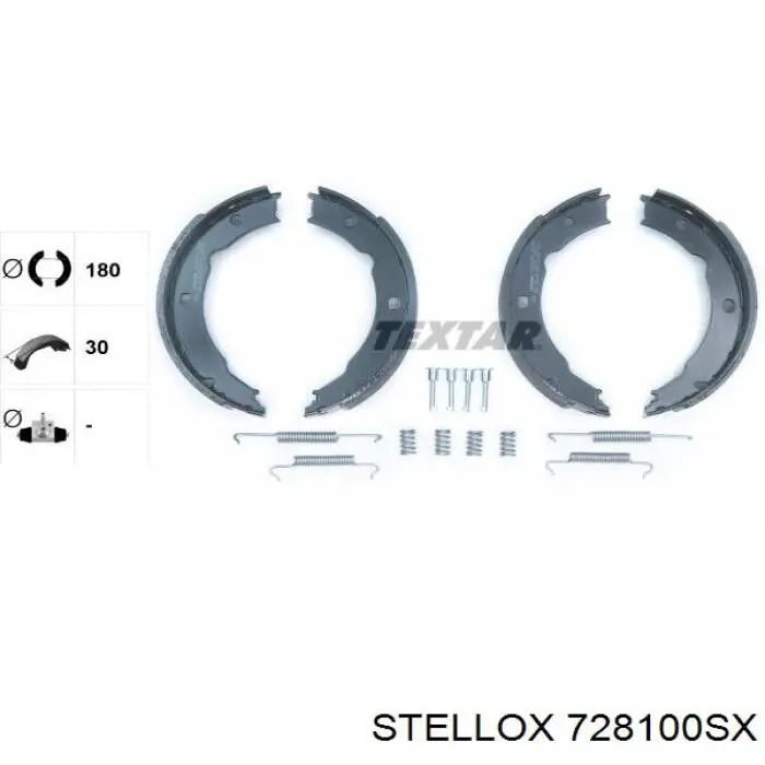 728100SX Stellox juego de zapatas de frenos, freno de estacionamiento