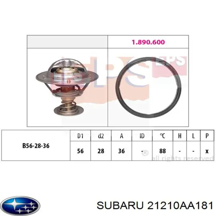 21210AA181 Subaru termostato, refrigerante