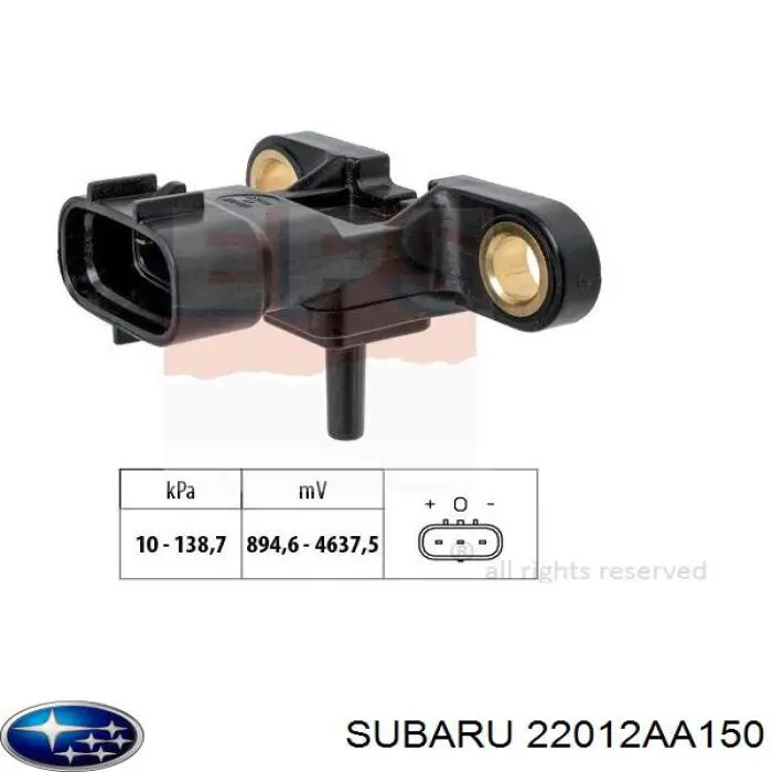 22012AA150 Subaru sensor de presion del colector de admision