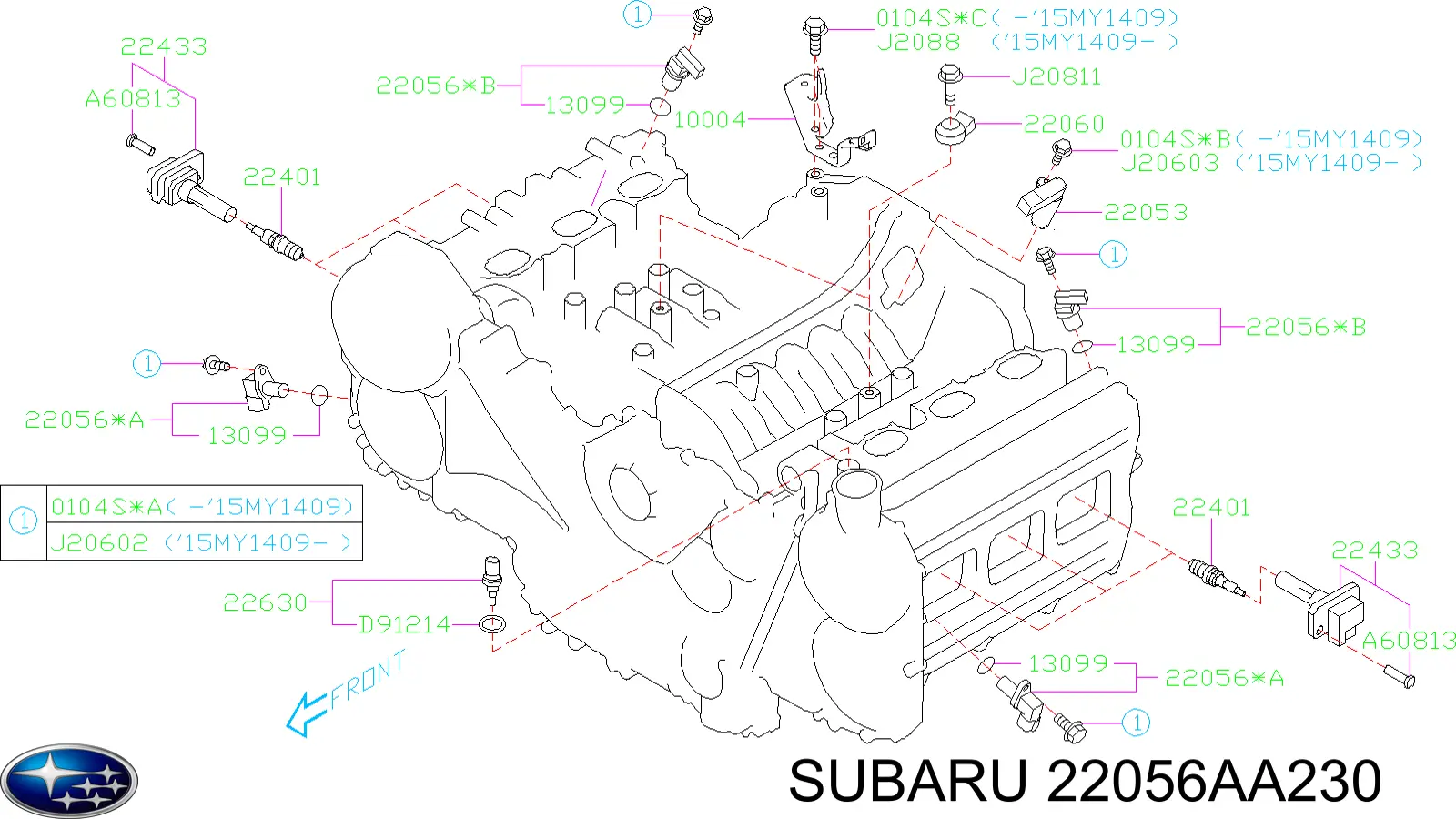 22056AA230 Subaru 