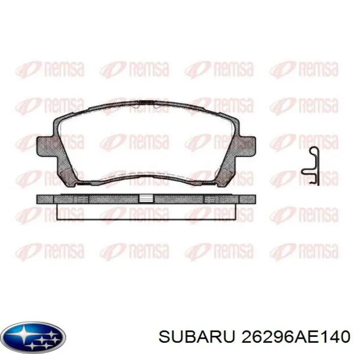 26296AE140 Subaru pastillas de freno delanteras