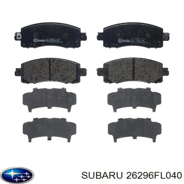 26296FL040 Subaru pastillas de freno delanteras