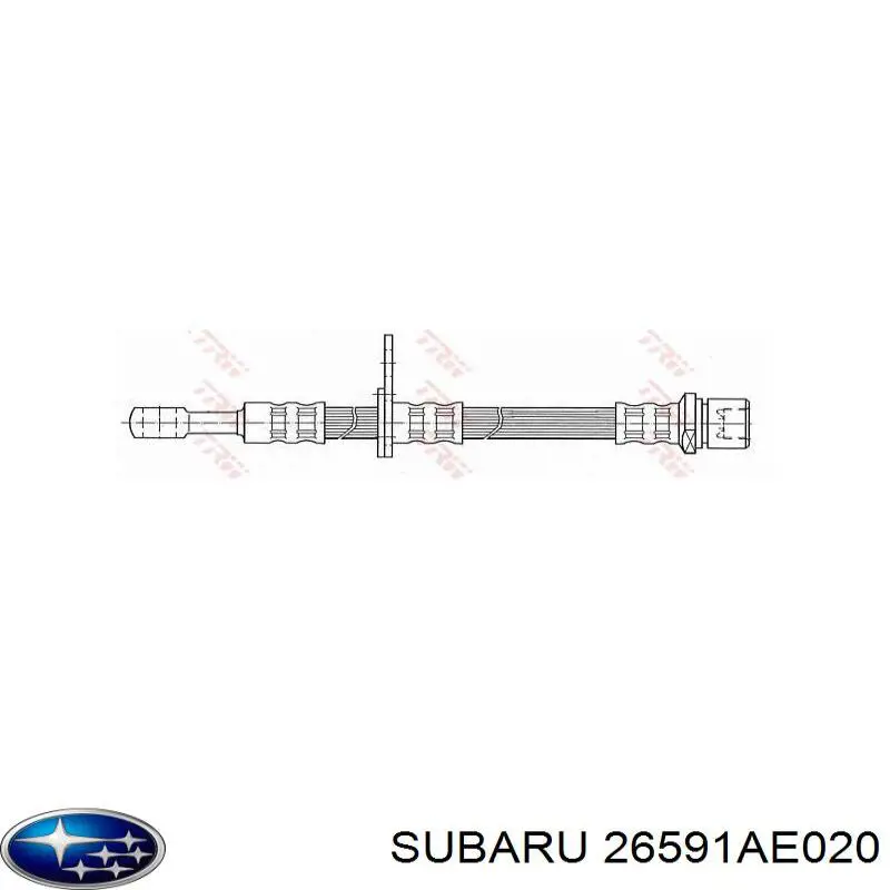 26591AE020 Subaru tubo flexible de frenos trasero