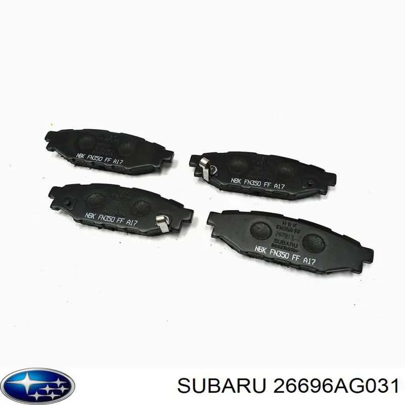 26696AG031 Subaru pastillas de freno traseras