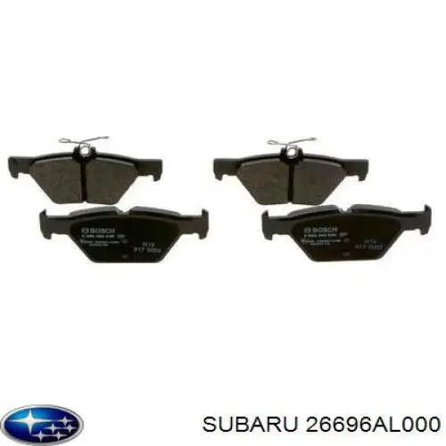 26696AL000 Subaru pastillas de freno traseras