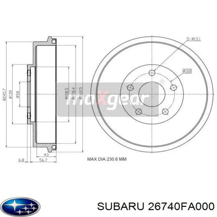 0 986 477 279 Bosch freno de tambor trasero