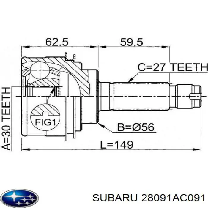 28091AC091 Subaru 