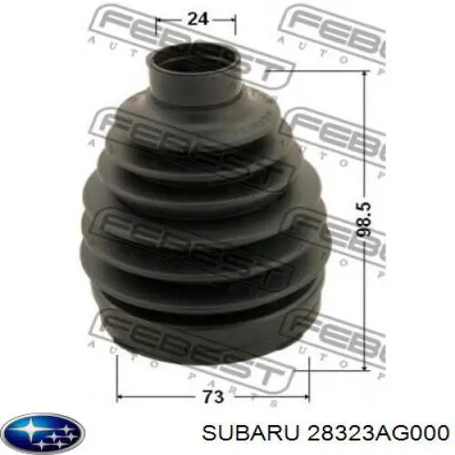 28323AG000 Subaru fuelle, árbol de transmisión delantero exterior