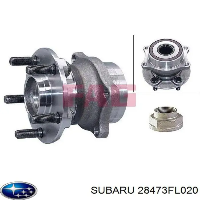 28473FL020 Subaru cubo de rueda trasero