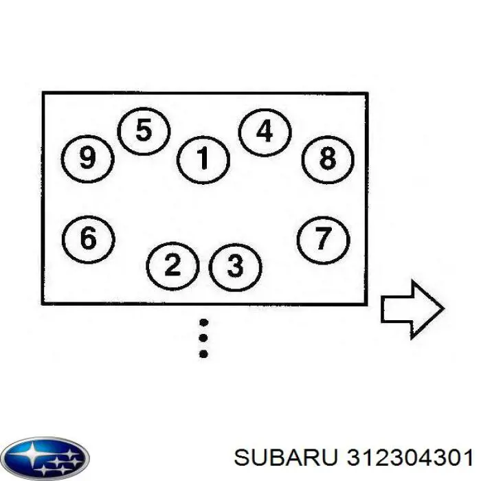 312304301 Subaru junta de culata