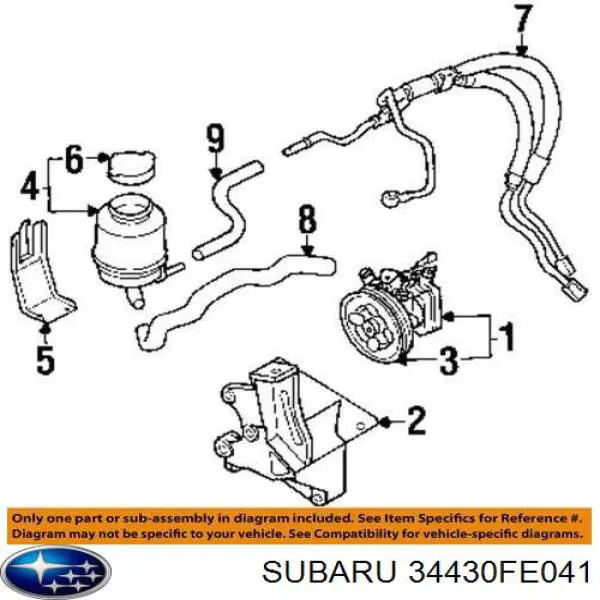 34430FE041 Subaru bomba hidráulica de dirección