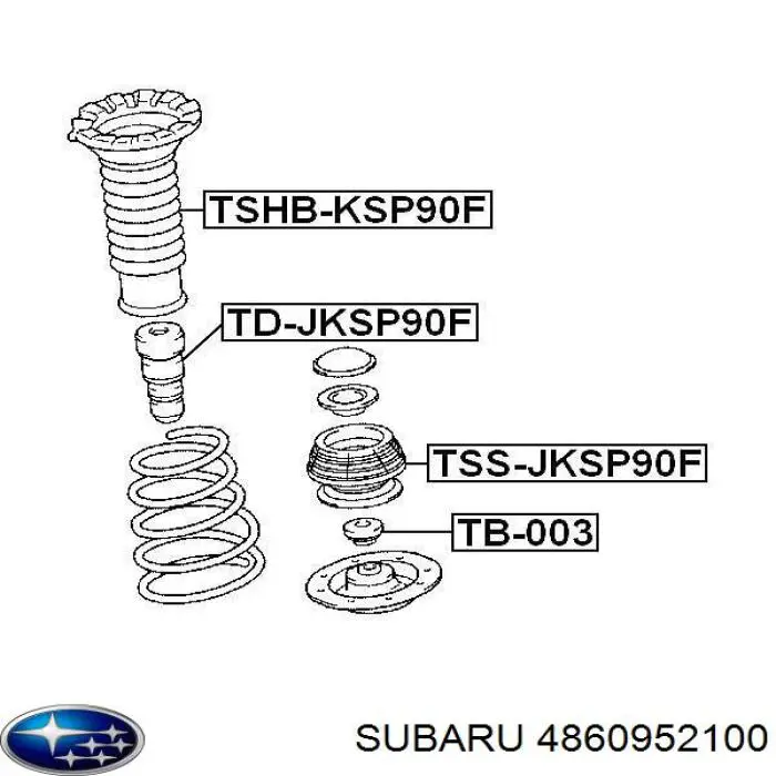 4860952100 Subaru soporte amortiguador delantero